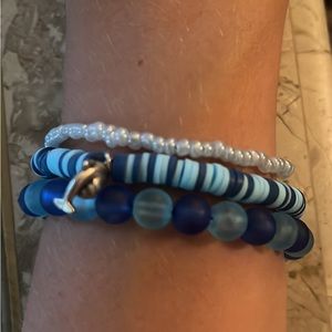 3-Pack Blue Beaded Bracelet Pack